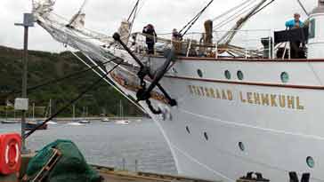 The Tall Ship 'Statsraad Lehmkul' at dock