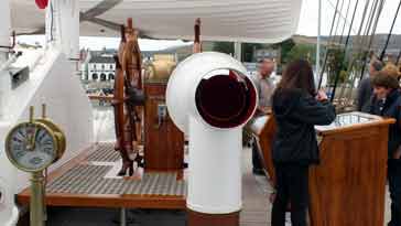 Onboard the deck of the Tall Ship 'Statsraad Lehmkul'