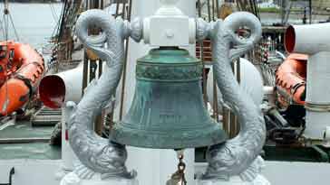 Onboard the deck of the Tall Ship 'Statsraad Lehmkuh'