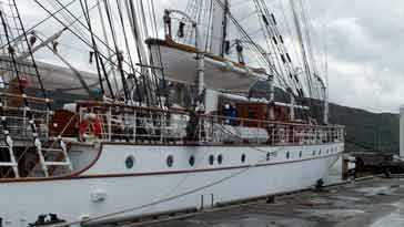 Along side the Tall Ship 'Statsraad Lehmkul'