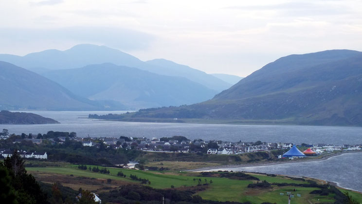 View from Moorfield overlooking Loopallu site in Ullapool