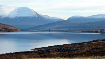 A beautiful still day picturing views around Glascarnoch dam - right click on image to get a new window displaying a 1920x1080 image to download