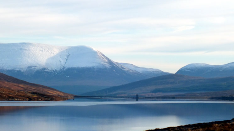 A beautiful still day picturing views around Glascarnoch dam - right click on image to get a new window displaying a 1920x1080 image to download