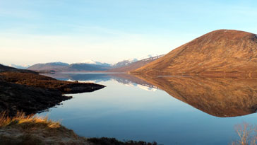 A beautiful still day picturing views around Glascarnoch dam - right click on image to get a new window displaying a 1920x1080 image to download