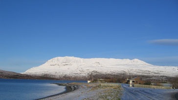 The Rock at Ardmair bay in winter