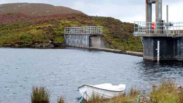 The first Dam above Strathkanaird on Loch Beinne Deirg
