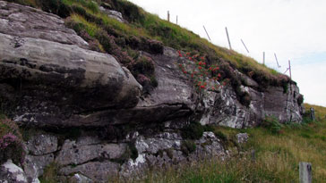 Rocks scoured by high river, possibly Ice Age - right click on image to get a new window displaying a 1920x1080 image to download